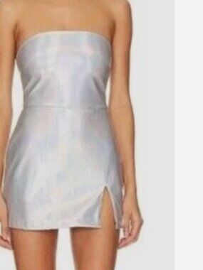 NWT AFRM x Revolve Braylon Iridescent Mini Dress Romper Size S New Zipper